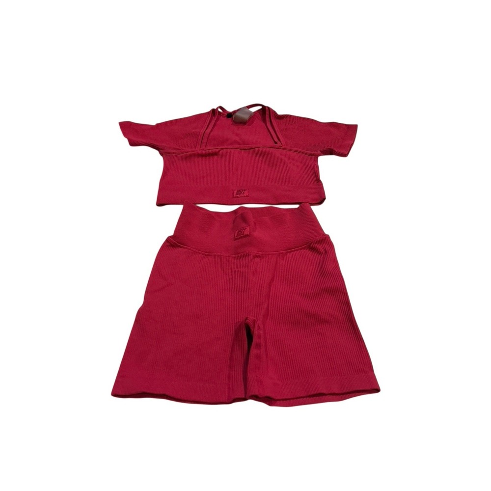 Bo + Tee Shorts and T Shirt Tank Matching Set Size‎ XS Red